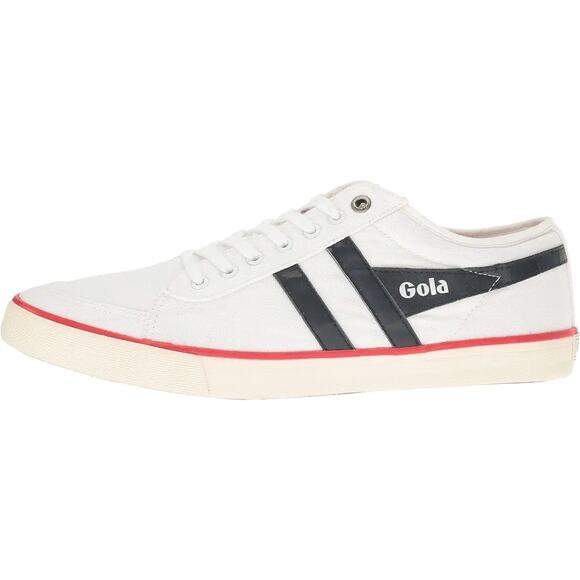 Gola Mens Comet Sneakers EU 43 US 10 White Navy Red Canvas NIB - Picture 2 of 13